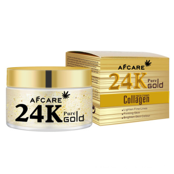 OEM Face Bright Day Night Cream 24K Gold Collagen Gesichtscreme zur Straffung der Hautaufhellung